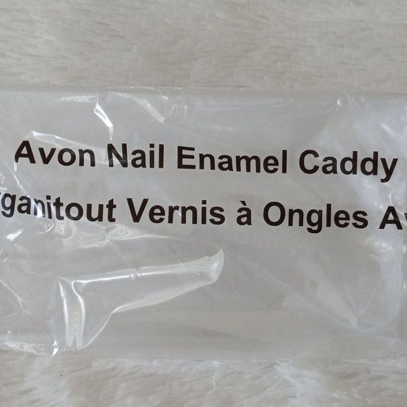 AVON Nail Enamel Holder Caddy with Side Nail Tool Holder "CLEAR" ~ NEW!!! - Picture 3 of 5